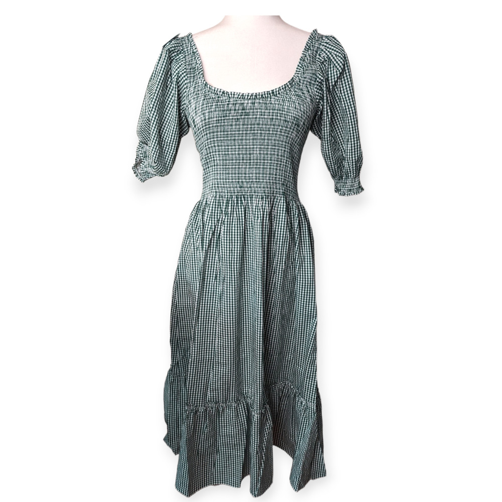 Hill House Emerald Gingham The Louisa Nap Dress Gem